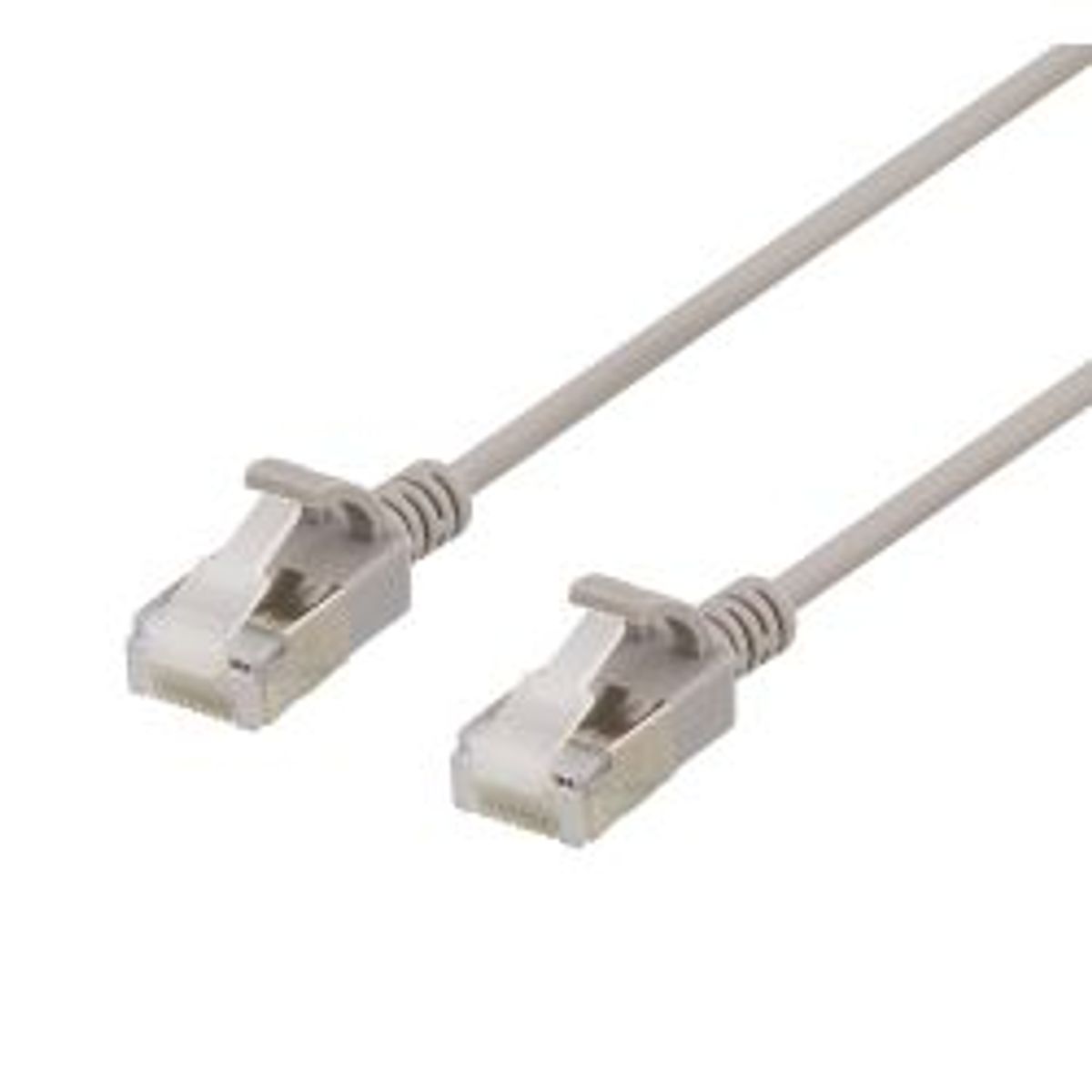 Deltaco U/ftp Cat6a Patch Cable, Slim, 3.8mm In Diameter, 0.5m, Grey