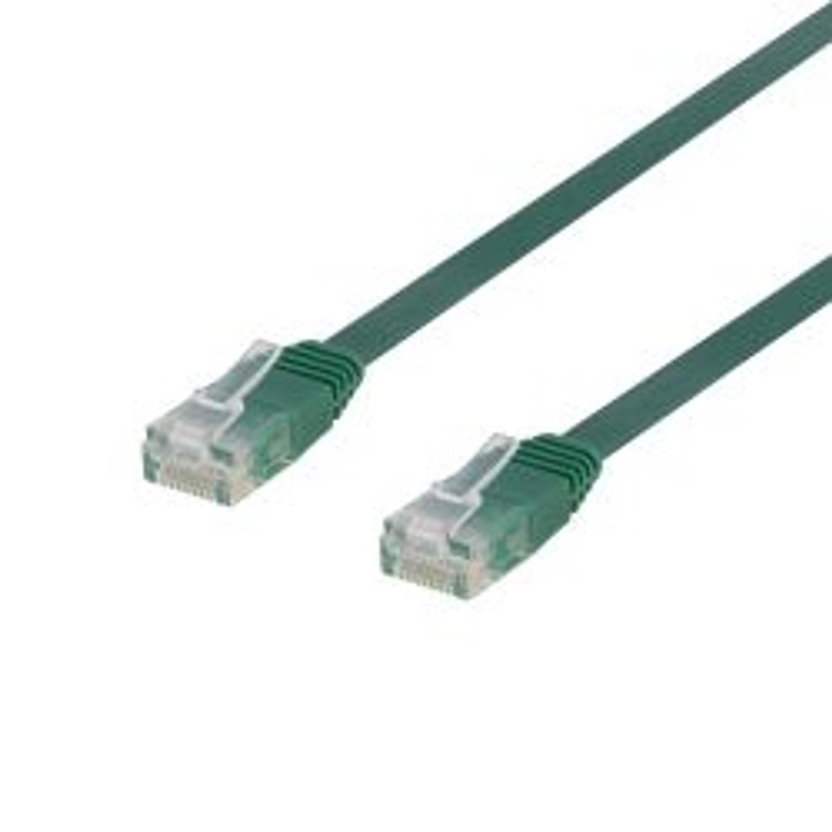 Deltaco U/utp Cat6 Patch Cable, Flat, 0.3m, 250mhz, Green - Ledning