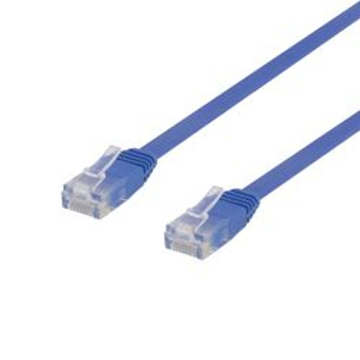 Deltaco U/utp Cat6 Patch Cable, Flat, 1m, 250mhz, Blue - Ledning