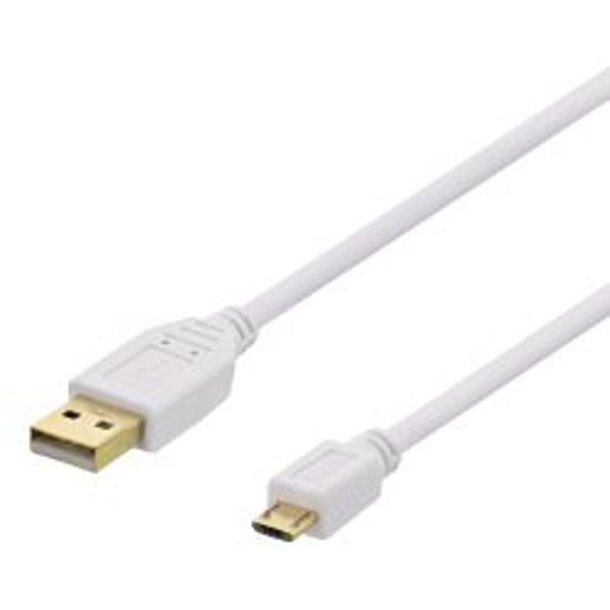 Deltaco Usb 2.0 Cable Type A Ma, Type Micro B Ma, 5-pin, 1m, White - Ledning