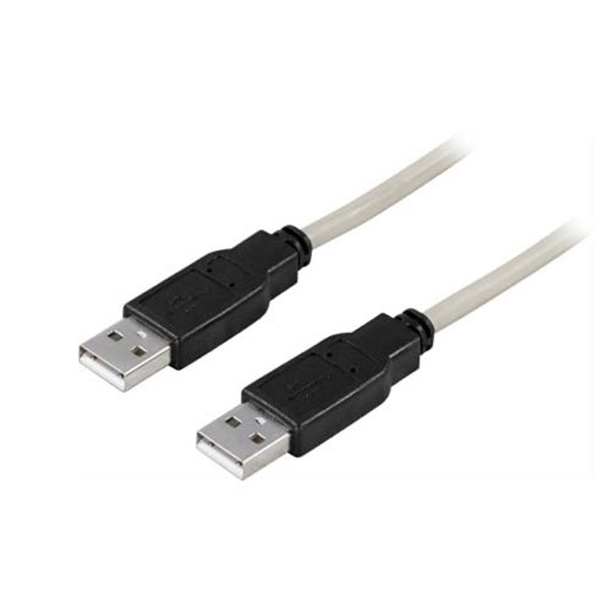 Deltaco - USB 2.0 High Speed kabel (USB-A / USB-A) (Han-Han) (Beige) - 1,0 m