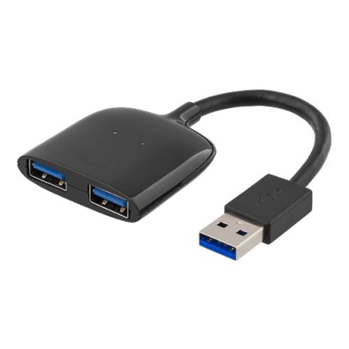 Deltaco - USB-A 3.0 Hub (USB-A / 2xUSB-A)(Sort) - 0,1 m