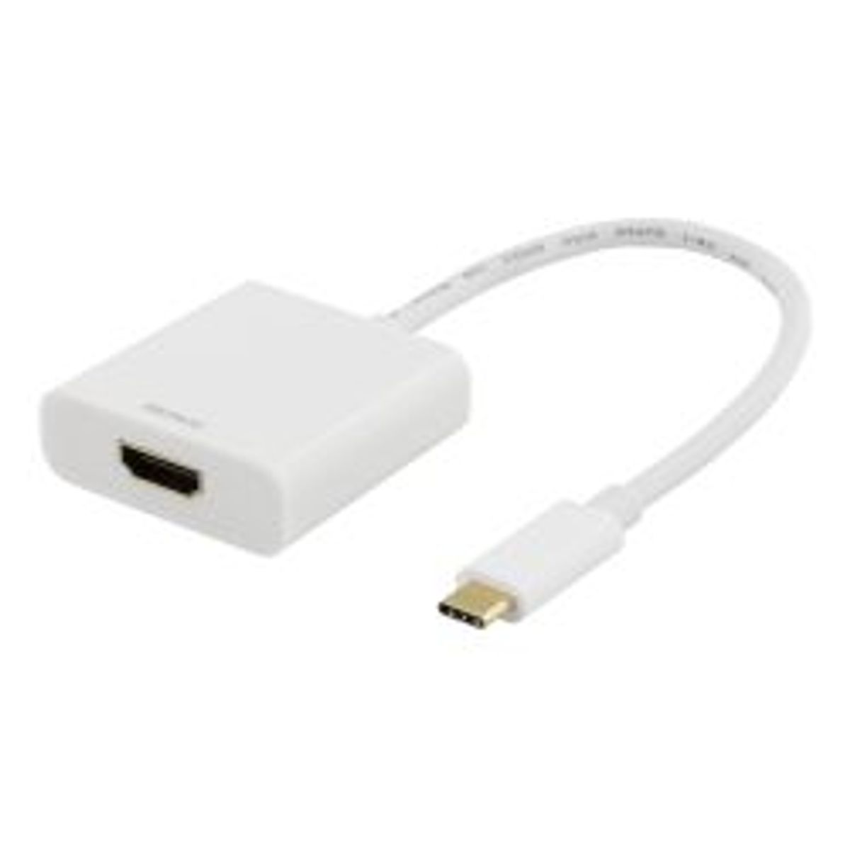 Deltaco Usb-c To Hdmi Adapter, 4096x2160 30hz, White - Adapter