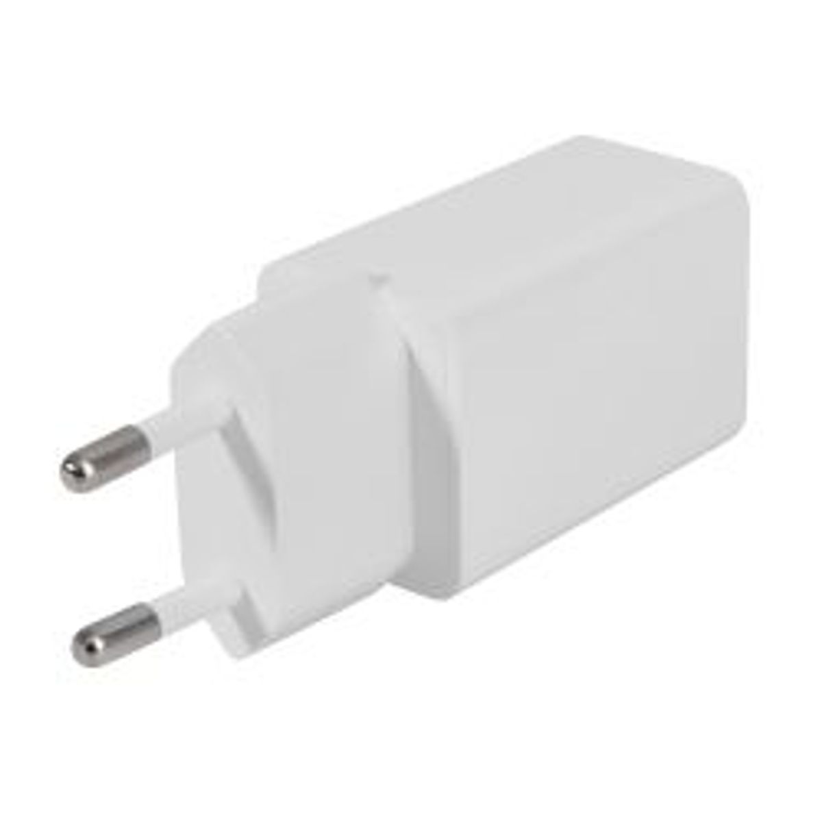 Deltaco Usb-vægoplader, 2x Usb-a, 2,4 A, I Alt 12 W, Hvid