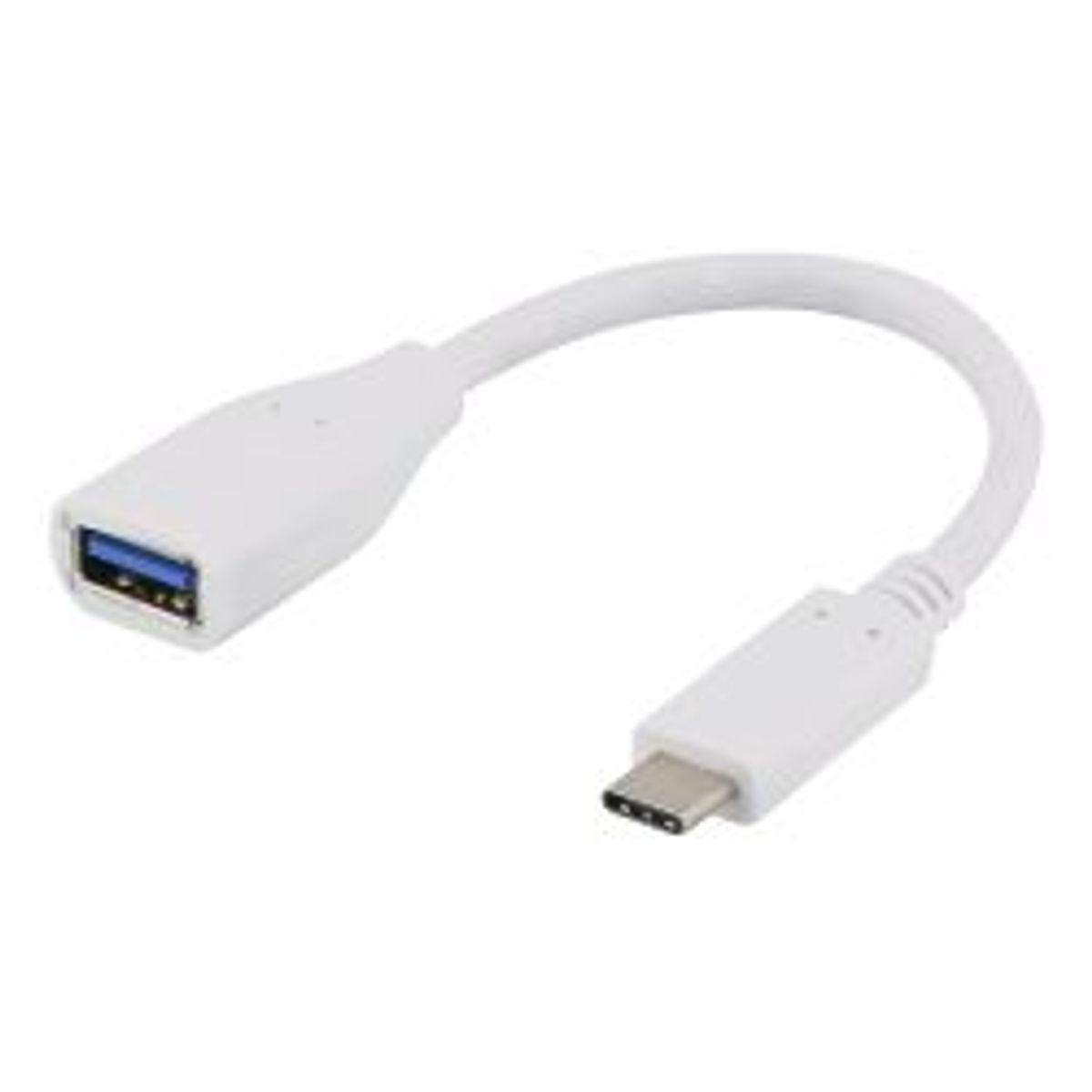 Deltaco Usbadapter Usb 3.1 Type C Male Type A Female Gen 1 White