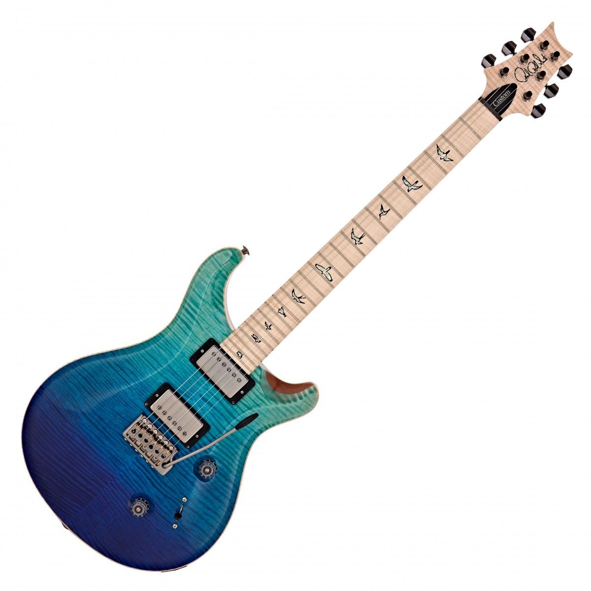 (DEMO) PRS Custom 24 Wood Library, 10 Top Blue Fade