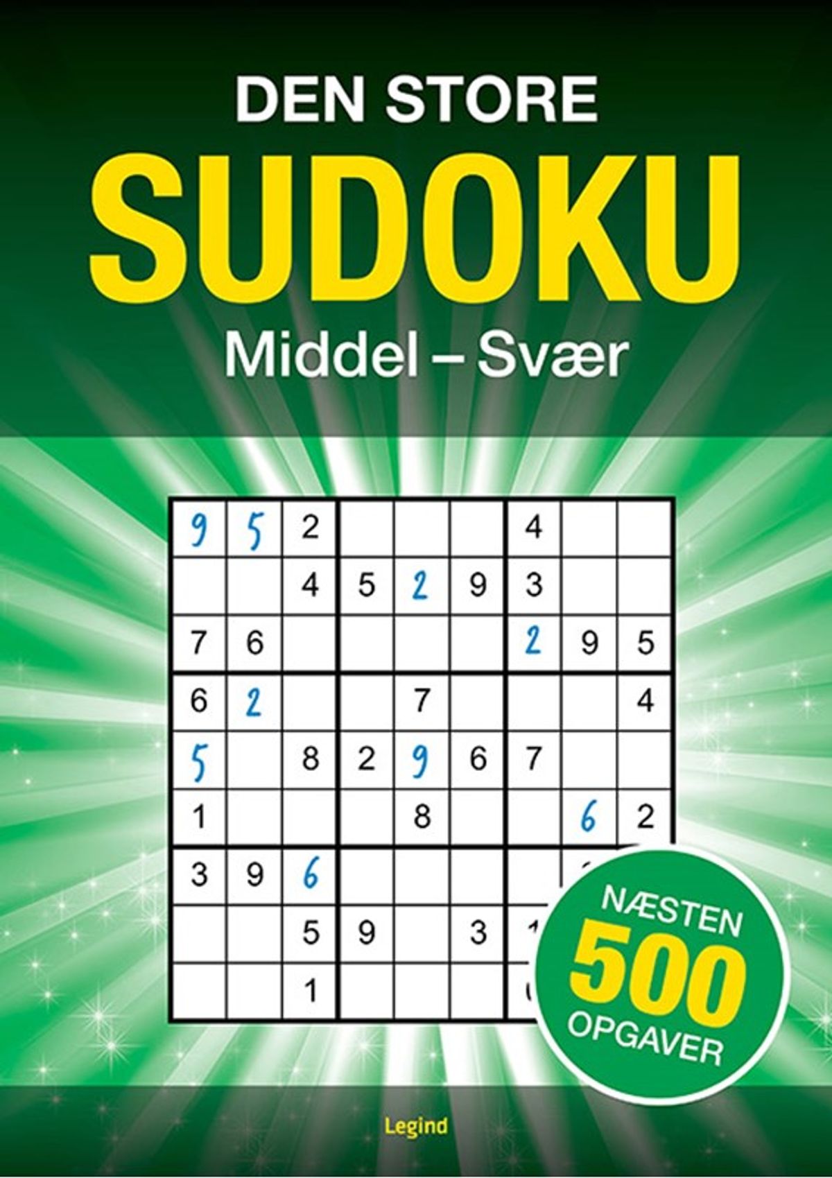 Den store Sudoku - 500 opgaver, middel til svær