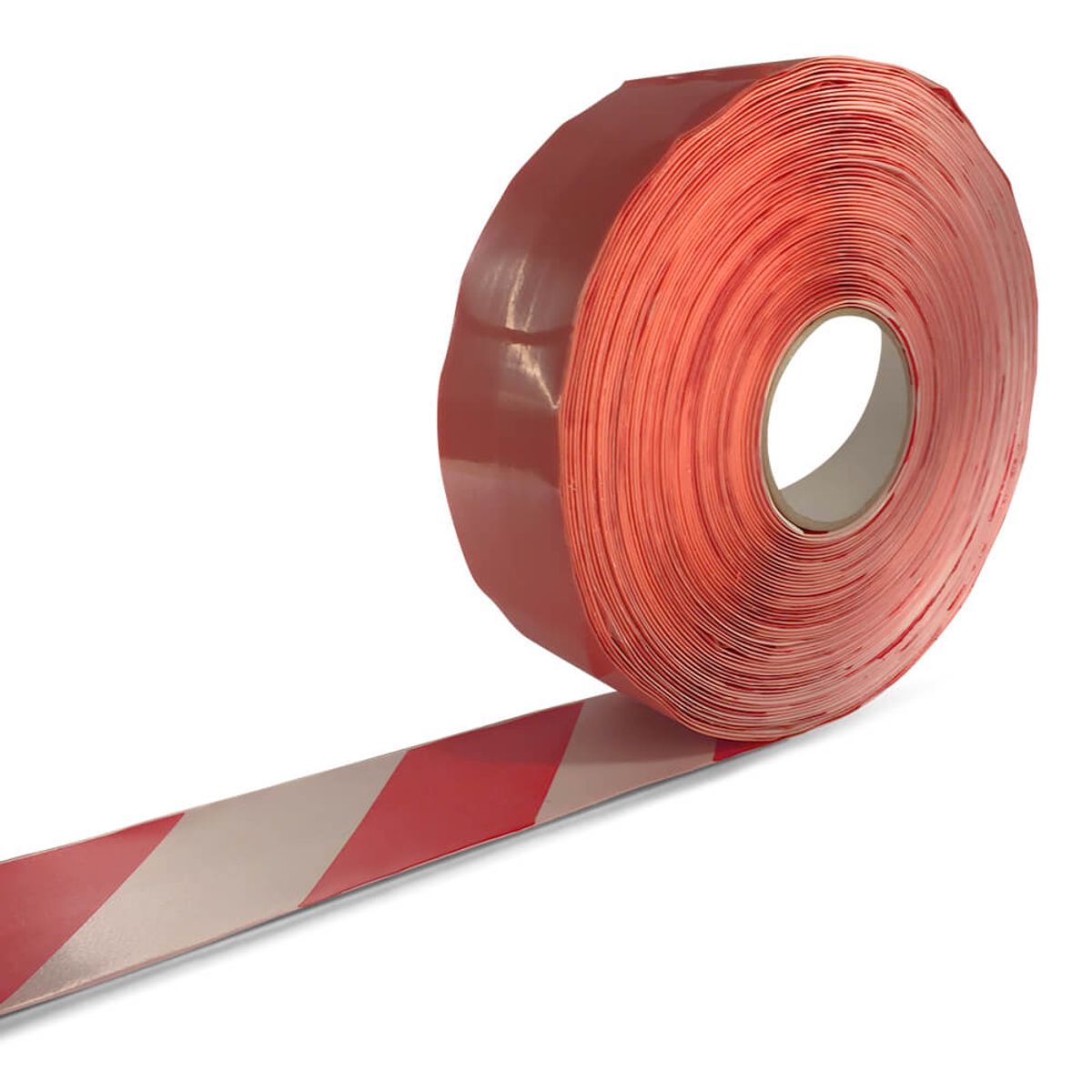 DENFOIL Line Marking tape - Rød/hvid - 100 mm x 30 m