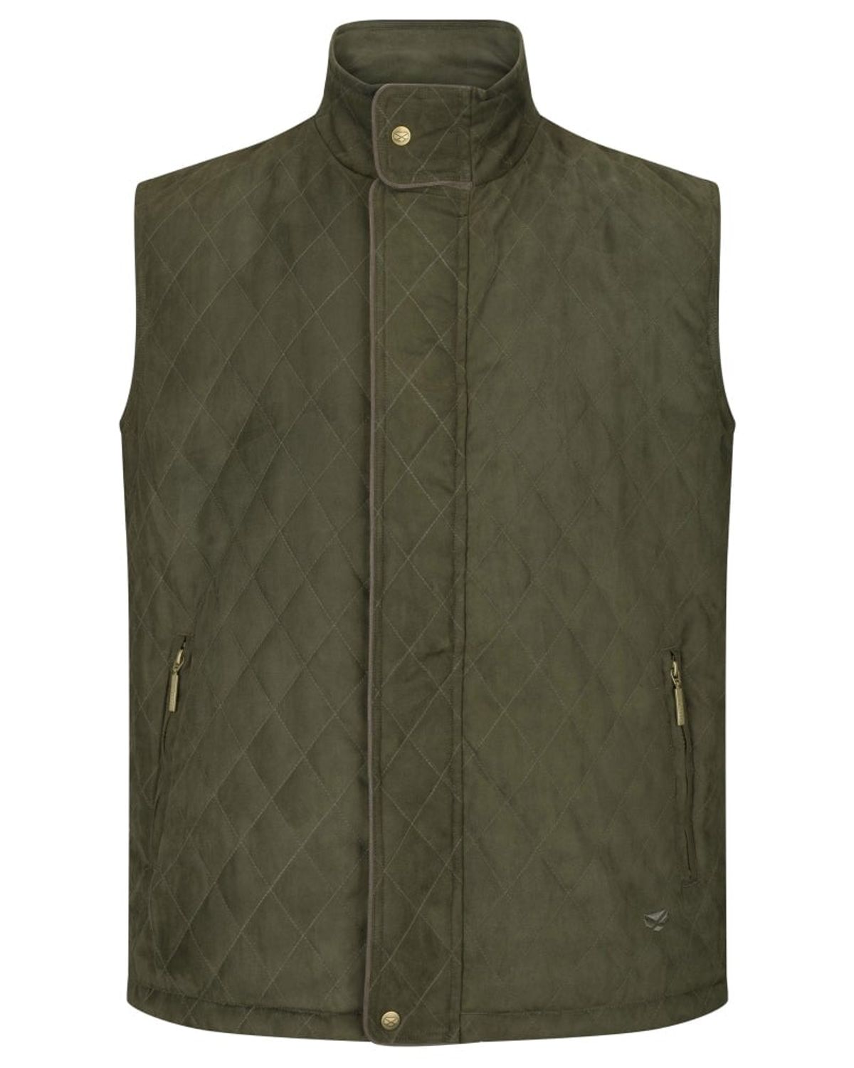 Denholm quiltet vest, loden grøn - S