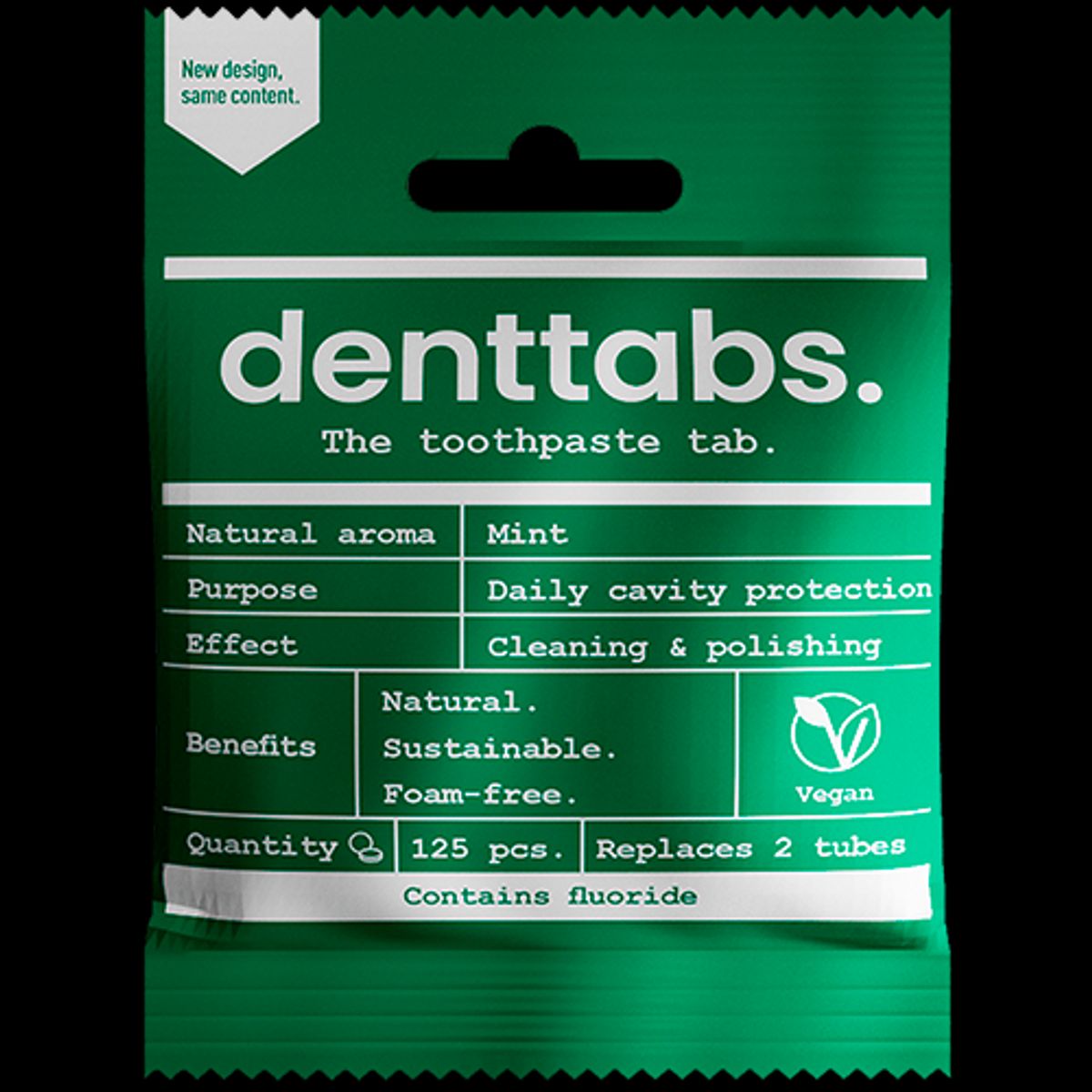 Denttabs Tandpasta Piller Med Flourid (125 stk)