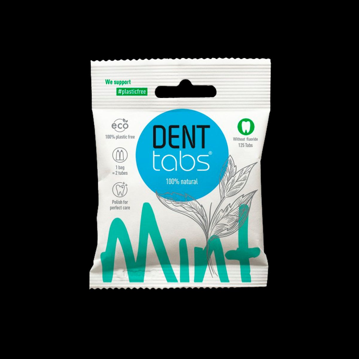 Denttabs Tandpasta Piller Uden Flourid (125 stk)