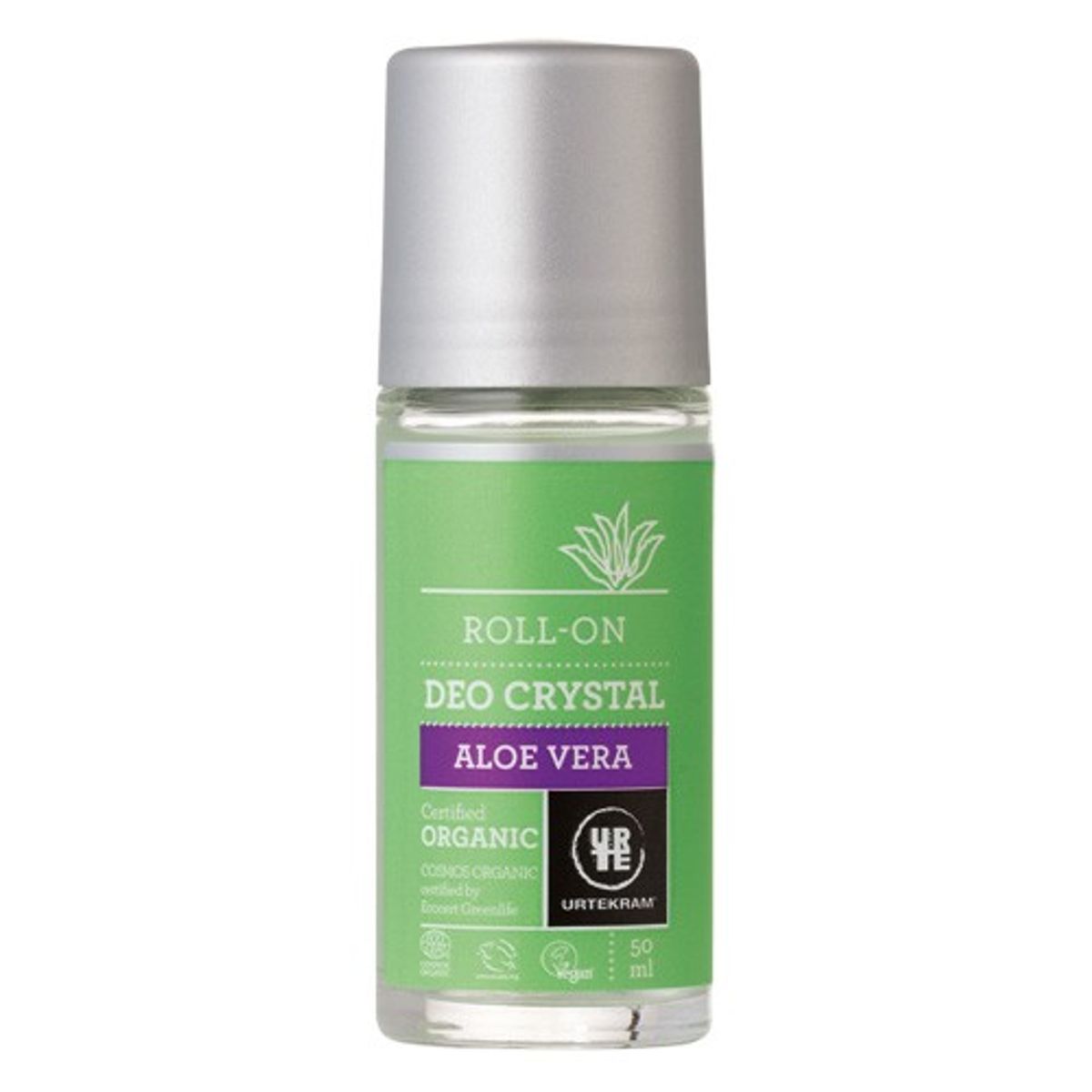 Deo crystal roll on Aloe Vera Økologisk - 50 ml - Urtekram