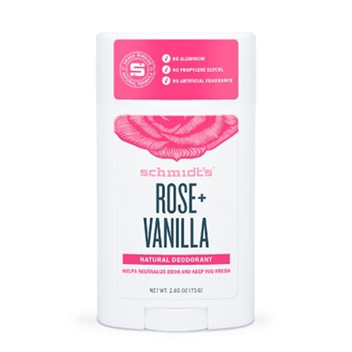 Deodorant stick Rose+Vanilla Schmidt ´s, 75 g.