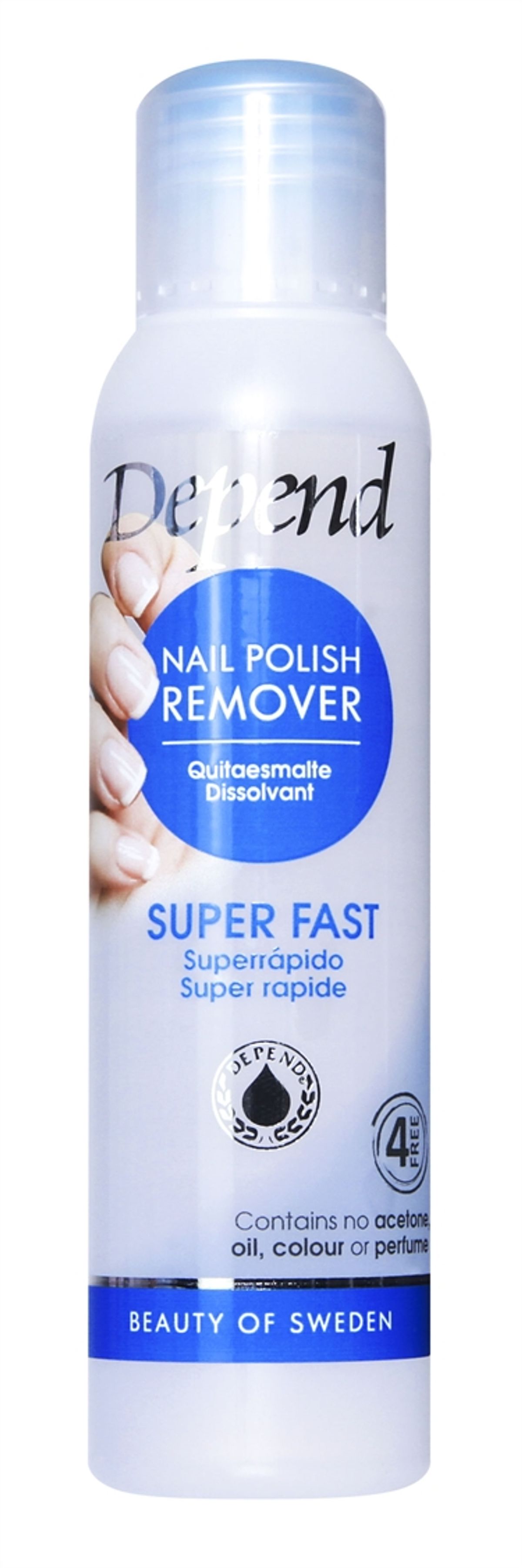 Depend Nail Polish Remover Parfumefri Lynhurtig 100 ml