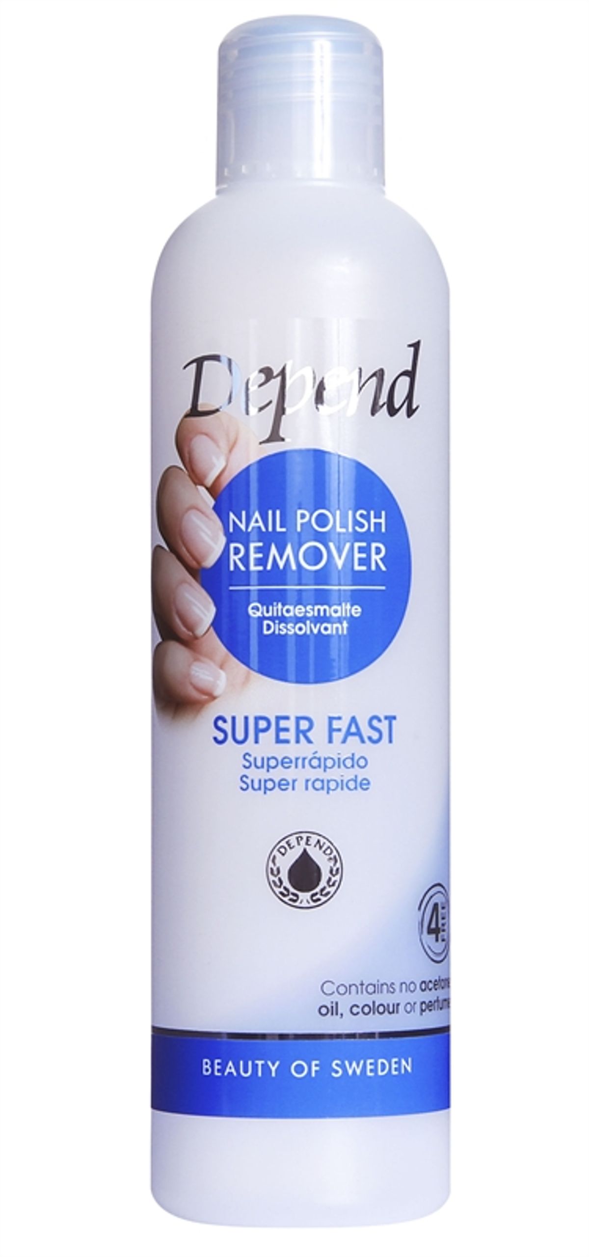 Depend Nail Polish Remover Parfumefri Lynhurtig 250 ml