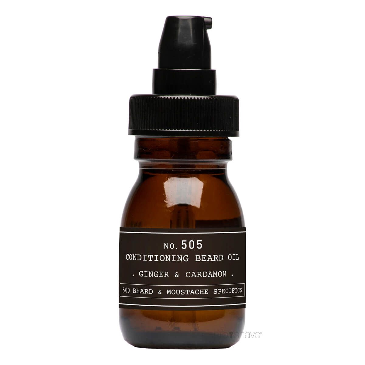 Depot Conditioning Beard Oil, Ginger & Cardamom, No. 505, 30 ml.