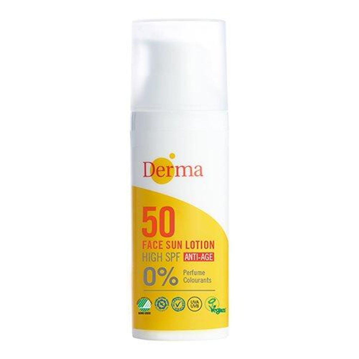 Derma solcreme ansigt SPF 50, 50ml.