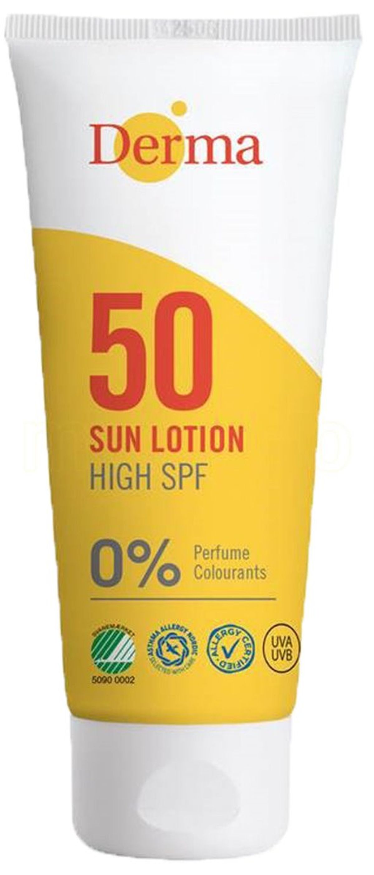 Derma sun lotion 0% perfume 50 high spf 100ml