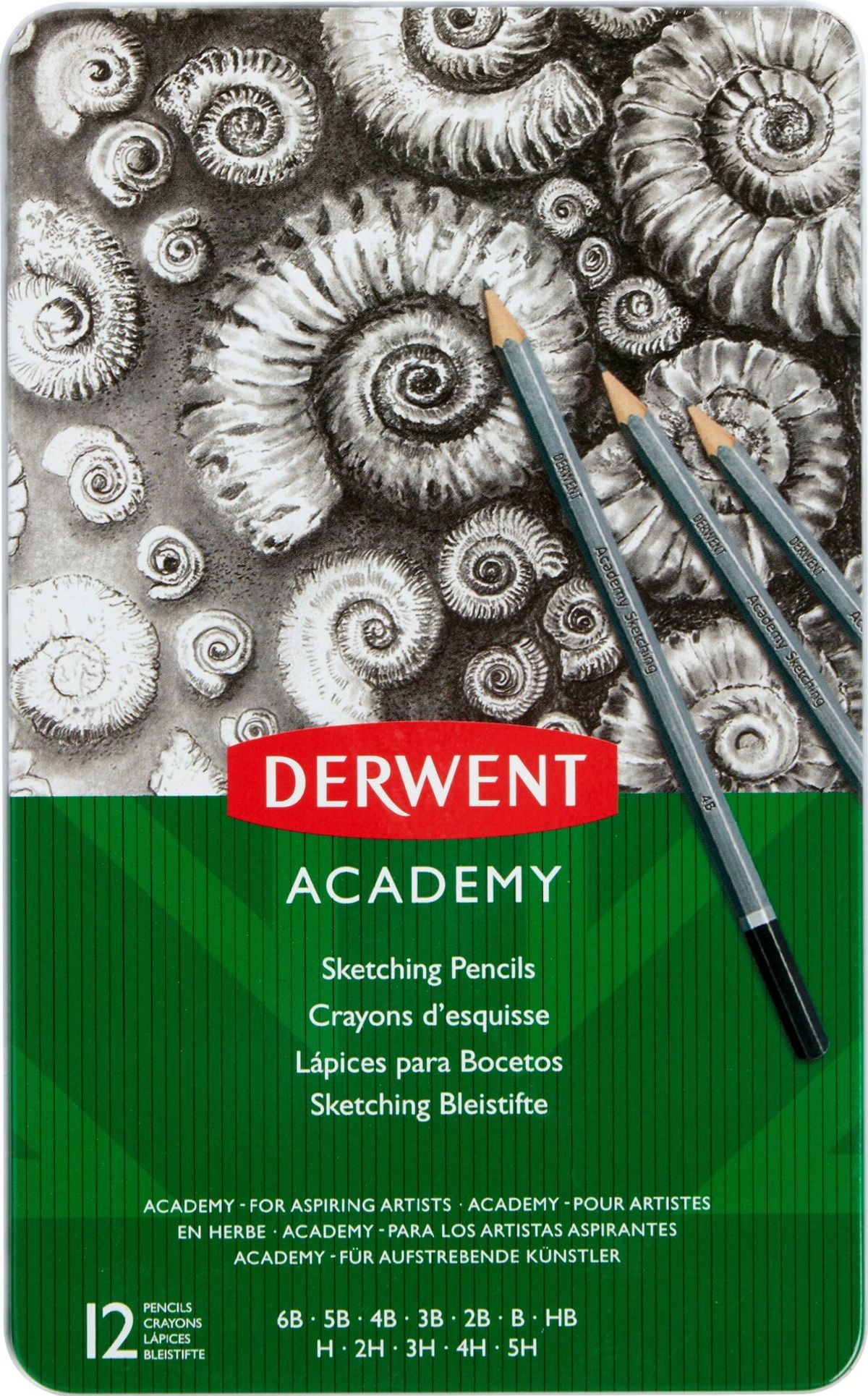 Derwent - Academy Sketching Metalæske (12 Stk)