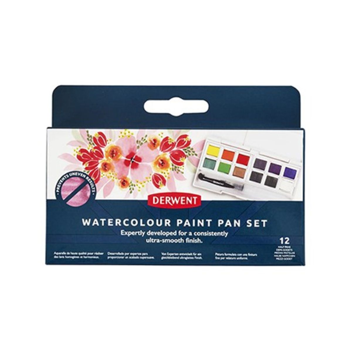 Derwent Watercolour Paint Pan Set - 12 stk