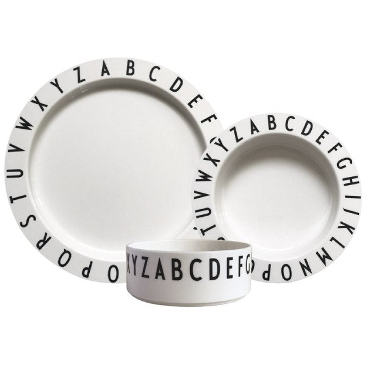 Design Letters - Eat & Learn plate set - White - One size