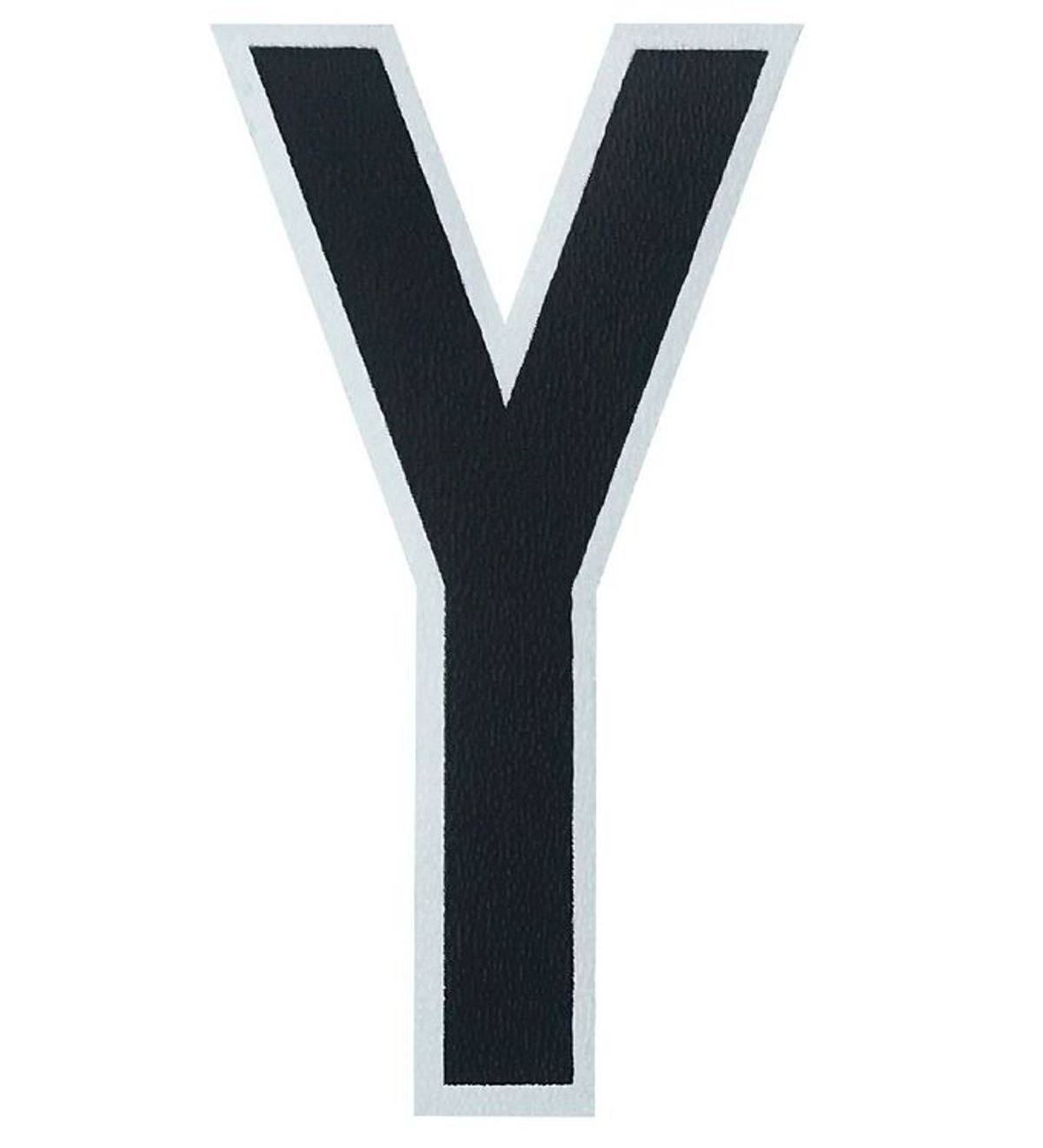 Design Letters Klistermærke - Mobil - Y - 5cm - Black