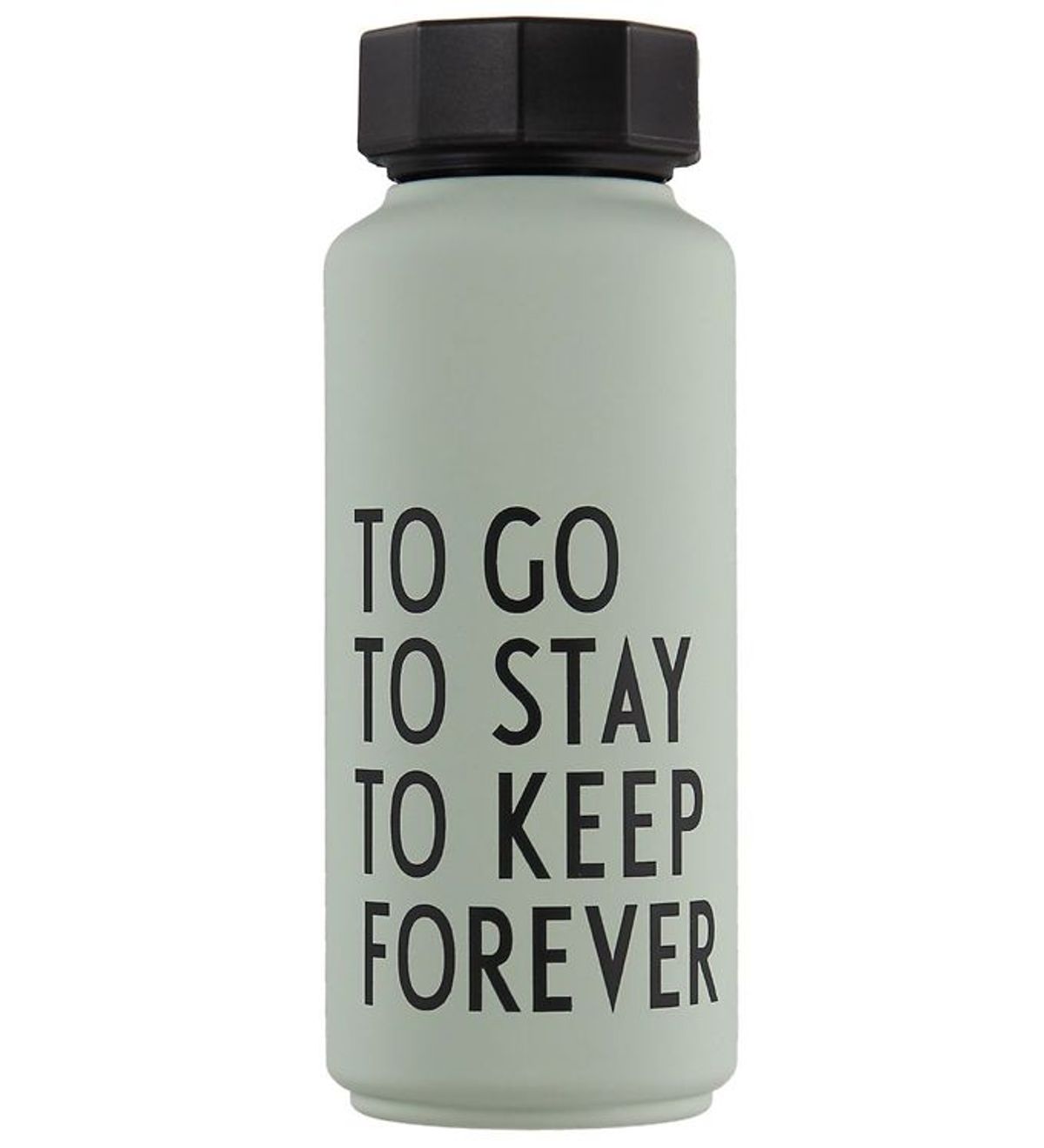 Design Letters Termoflaske - To Go To Stay - 500 ml - Støvet Grø