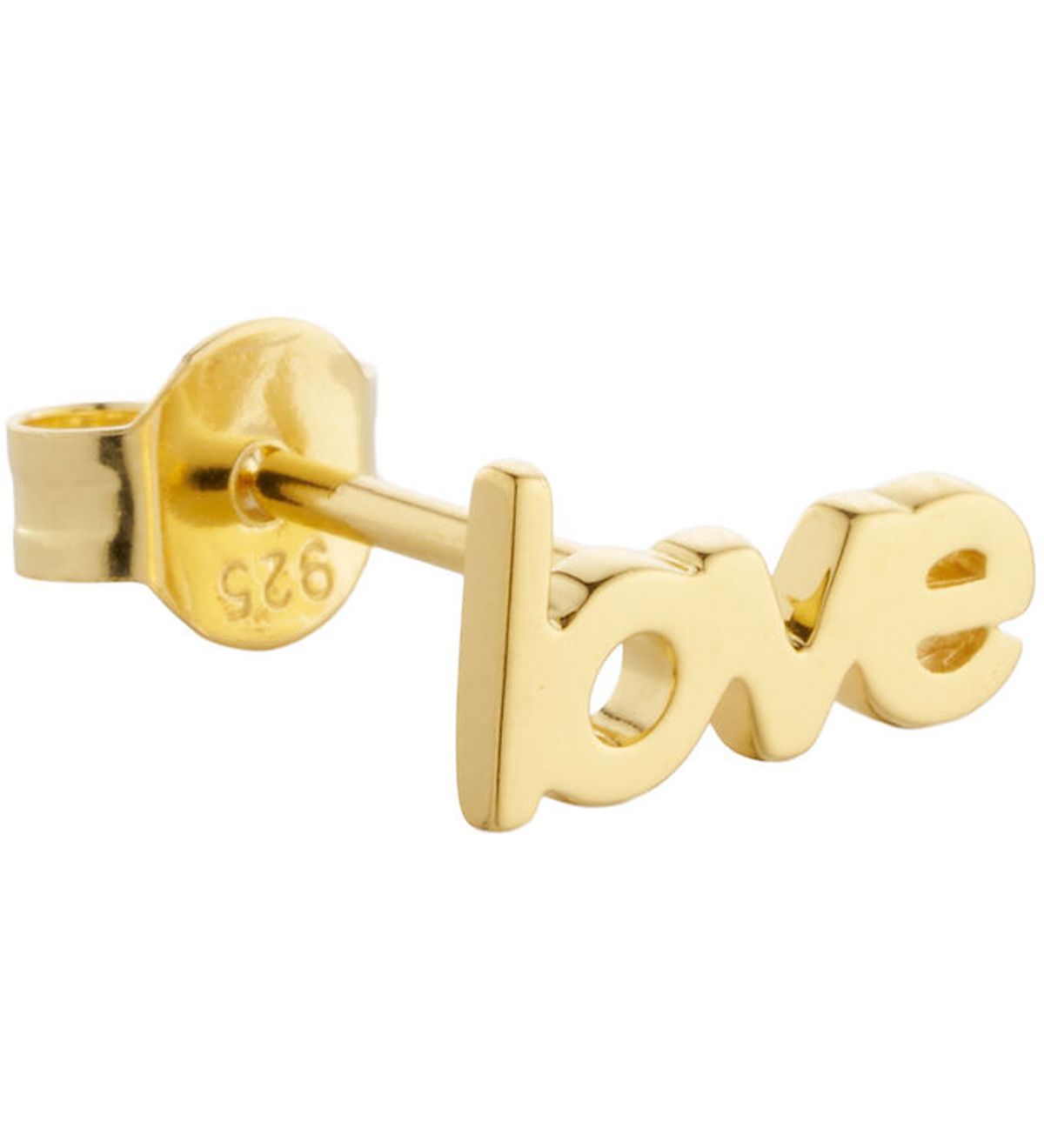 Design Letters Ørering - 1 stk. - LOVE - 18K Guldbelagt