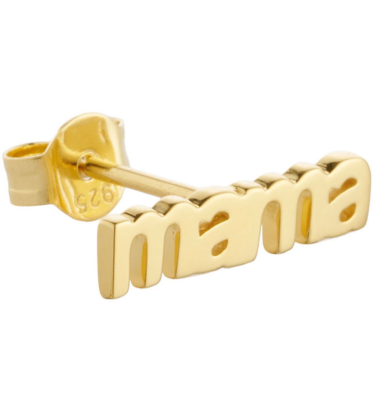 Design Letters Ørering - 1 stk. - MAMA - 18K Guldbelagt