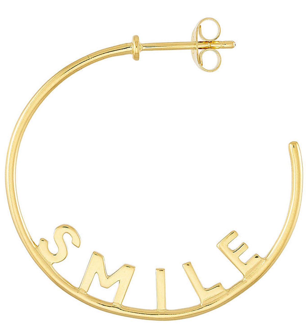 Design Letters Ørering - 1 stk. - Smile Hoop - Guld