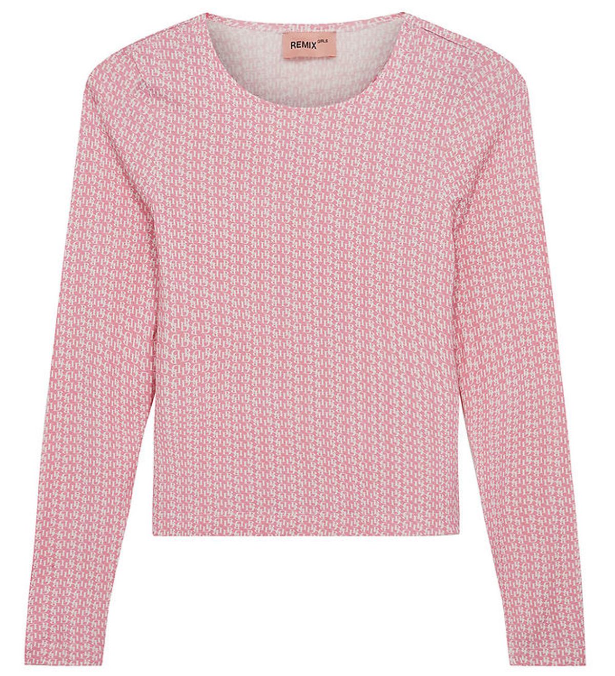 Designers Remix Bluse - Bambus - Jenna Slim - Pink/Logo Print