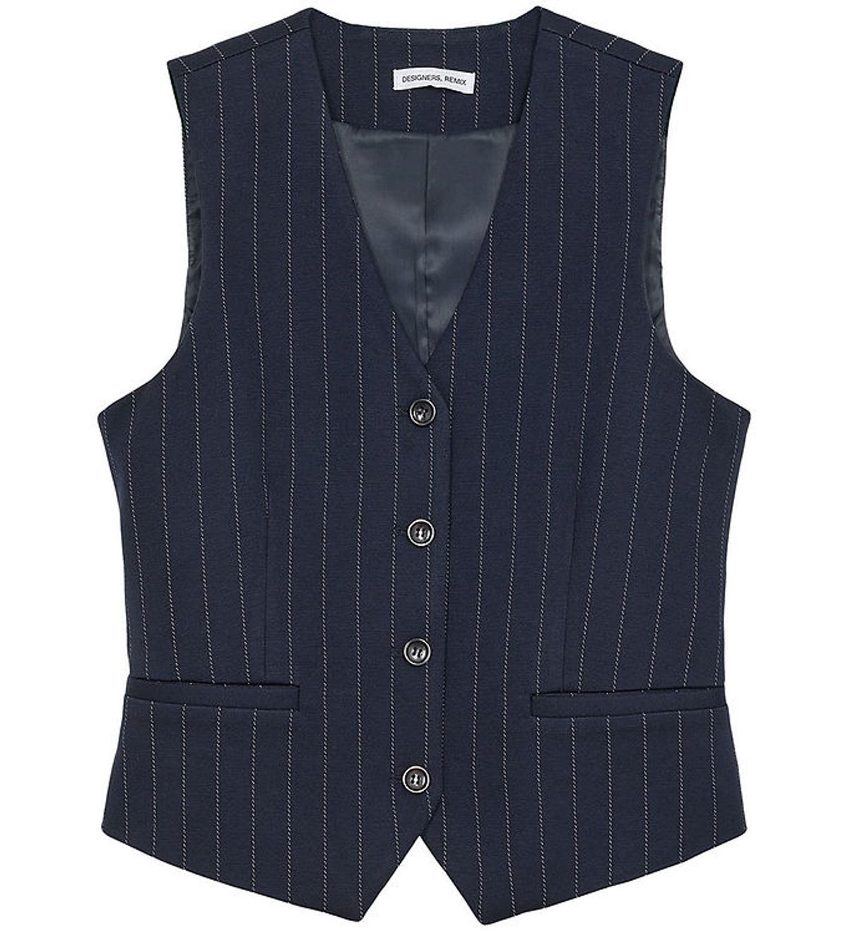 Designers Remix Vest - Zoe - Navy/White Pinstripe