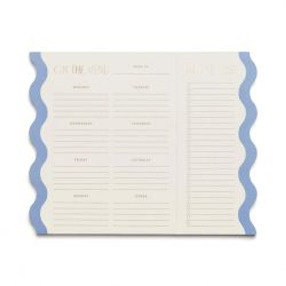 Designworks Ink Planning Calendar Menu - Light Blue & Beige - Notesblok