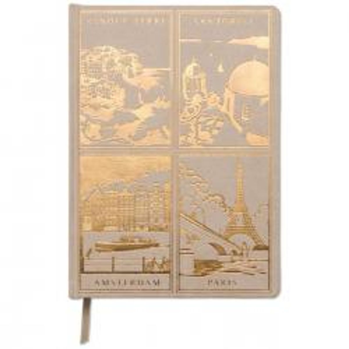 Designworks Ink Travel Journal Beige/ Gold - Notesbog