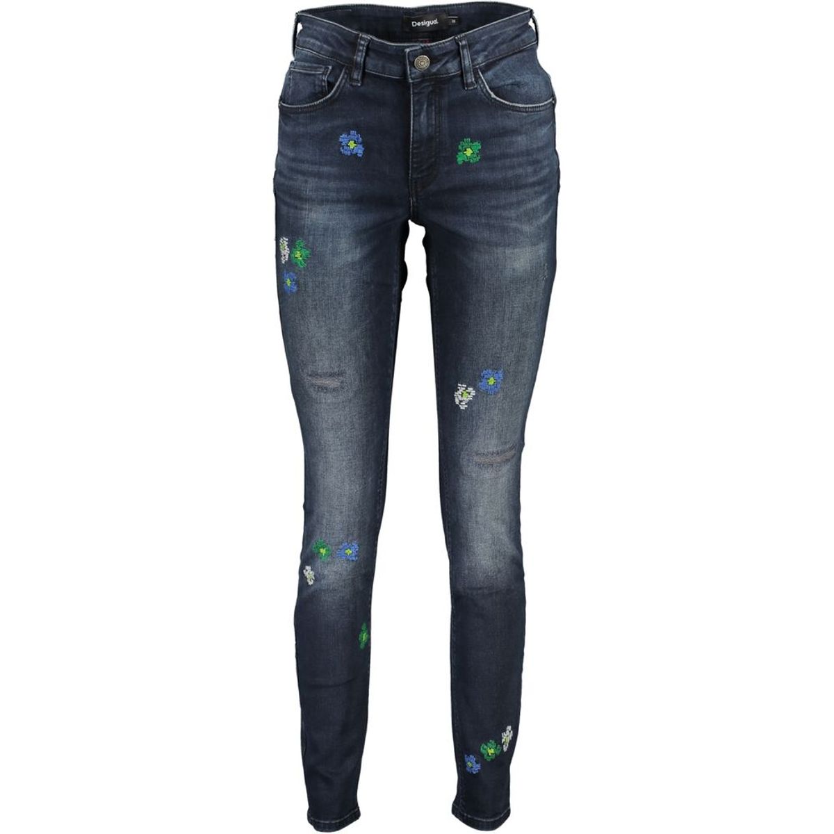 Desigual Blue Cotton Jeans & Pants