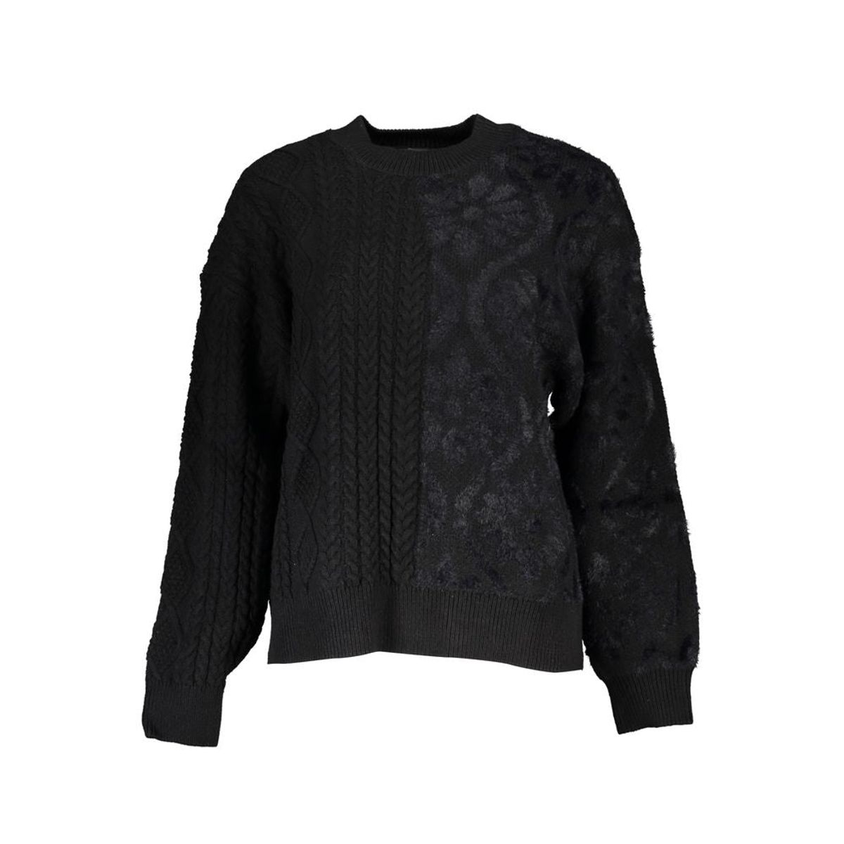 Desigual Elegant Turtleneck Sweater with Contrast Details