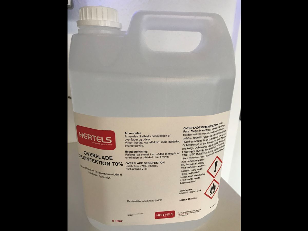 Desinfektion til Overflader 5 Liter M/sprit 70%