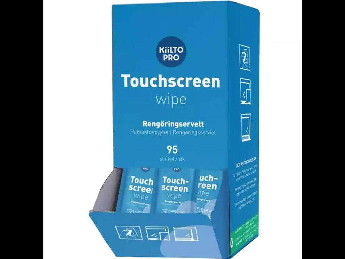 Desinfektionsserviet Kiilto PRO til Touchscreen Enkeltindpakket 95 stk