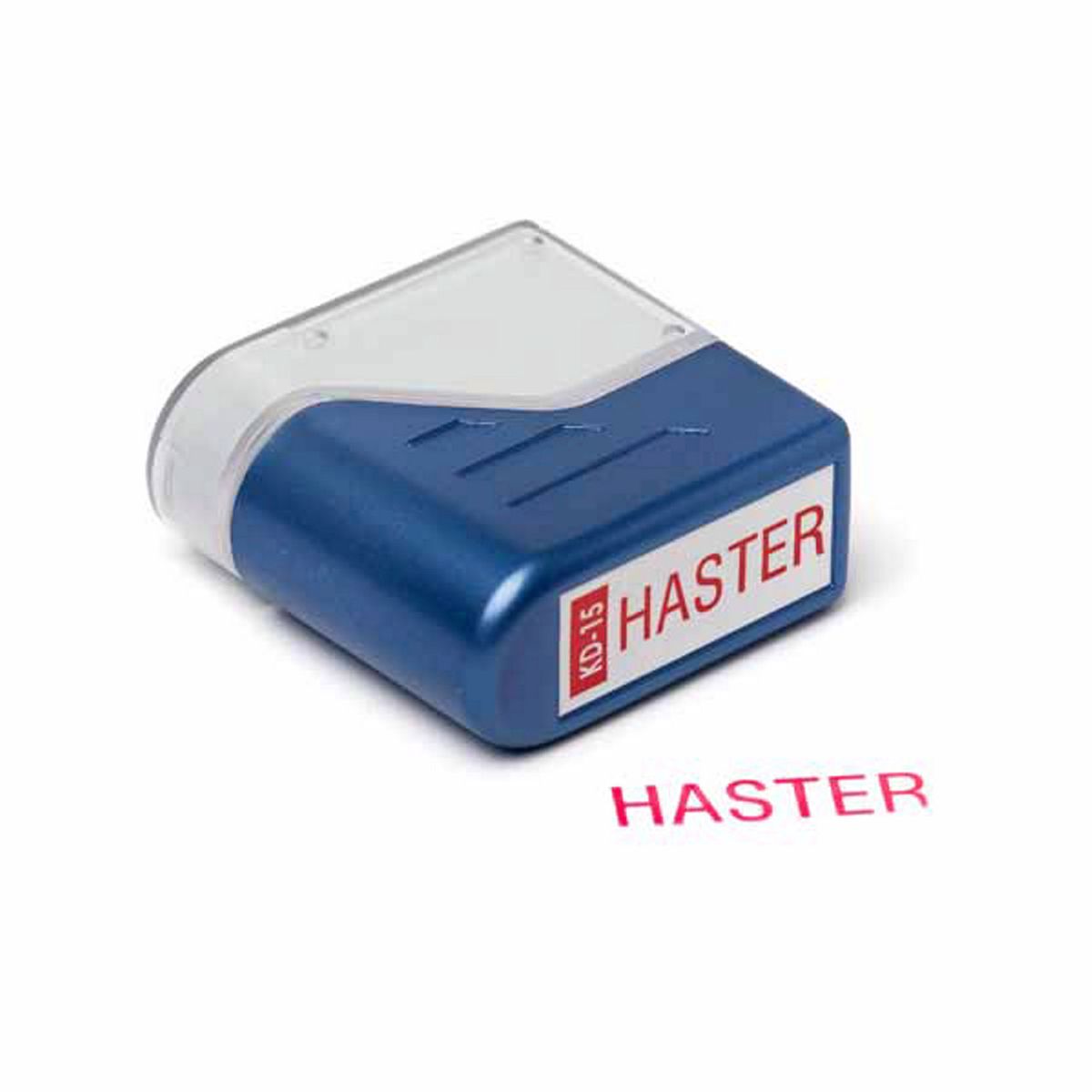 Deskmate Stempel Haster - Rød tekst