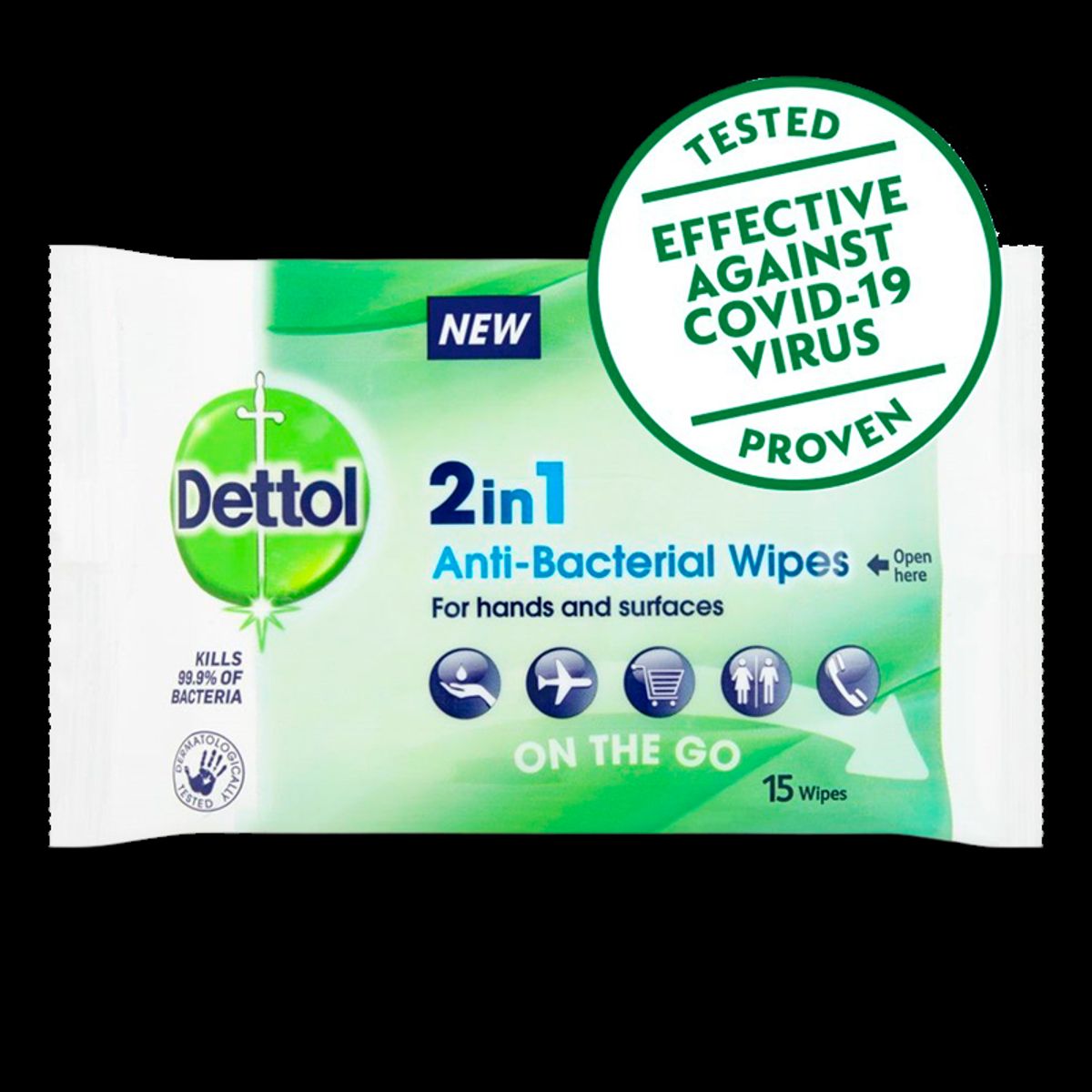 Dettol Desinficerende Servietter 2-in-1 (15 stk)