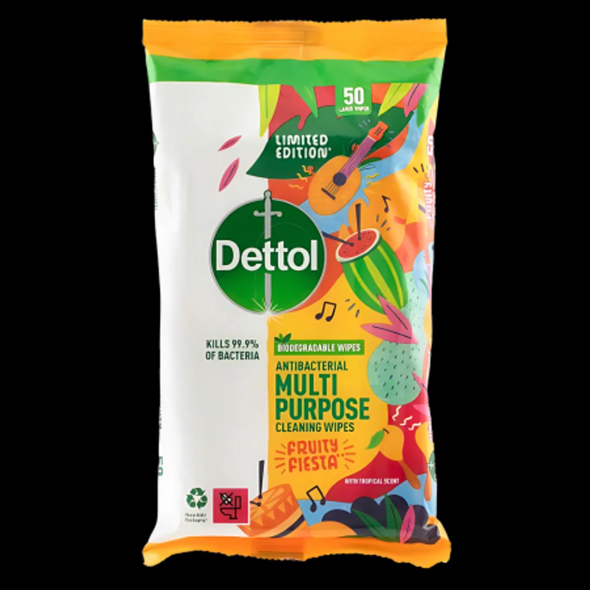 Dettol Multipurpose Fruity Fiesta Renseservietter - 50 stk.