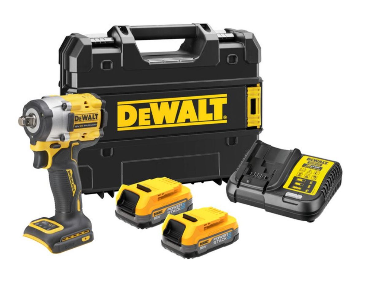 Dewalt 18V XR Slagnøgle 1/2" 2x batterier og lader