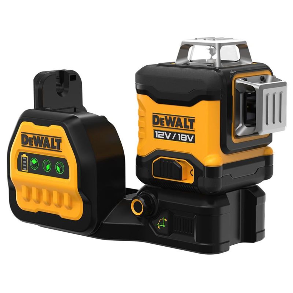 DeWalt XR Krydslinjelaser 18V/12V 3 X 360, grøn, SOLO