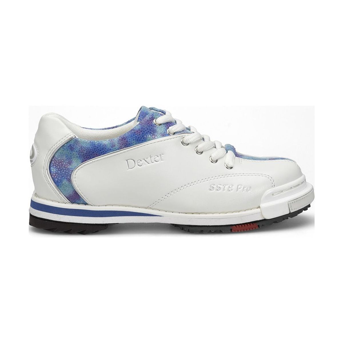 Dexter SST8 PRO White/Blue Tie Die - Bowlingsko Dame - Med udskiftelig sål og hæl 37