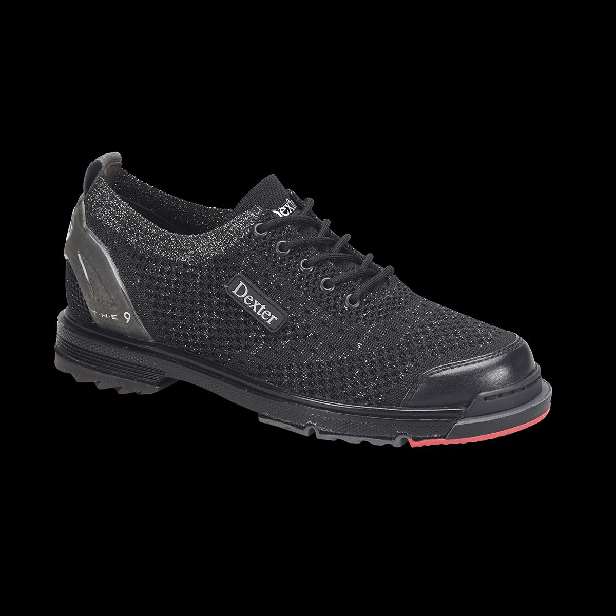 Dexter The 9 Knit ST Black/Silver - Dame Bowlingsko - Uden Snørebånd 36½