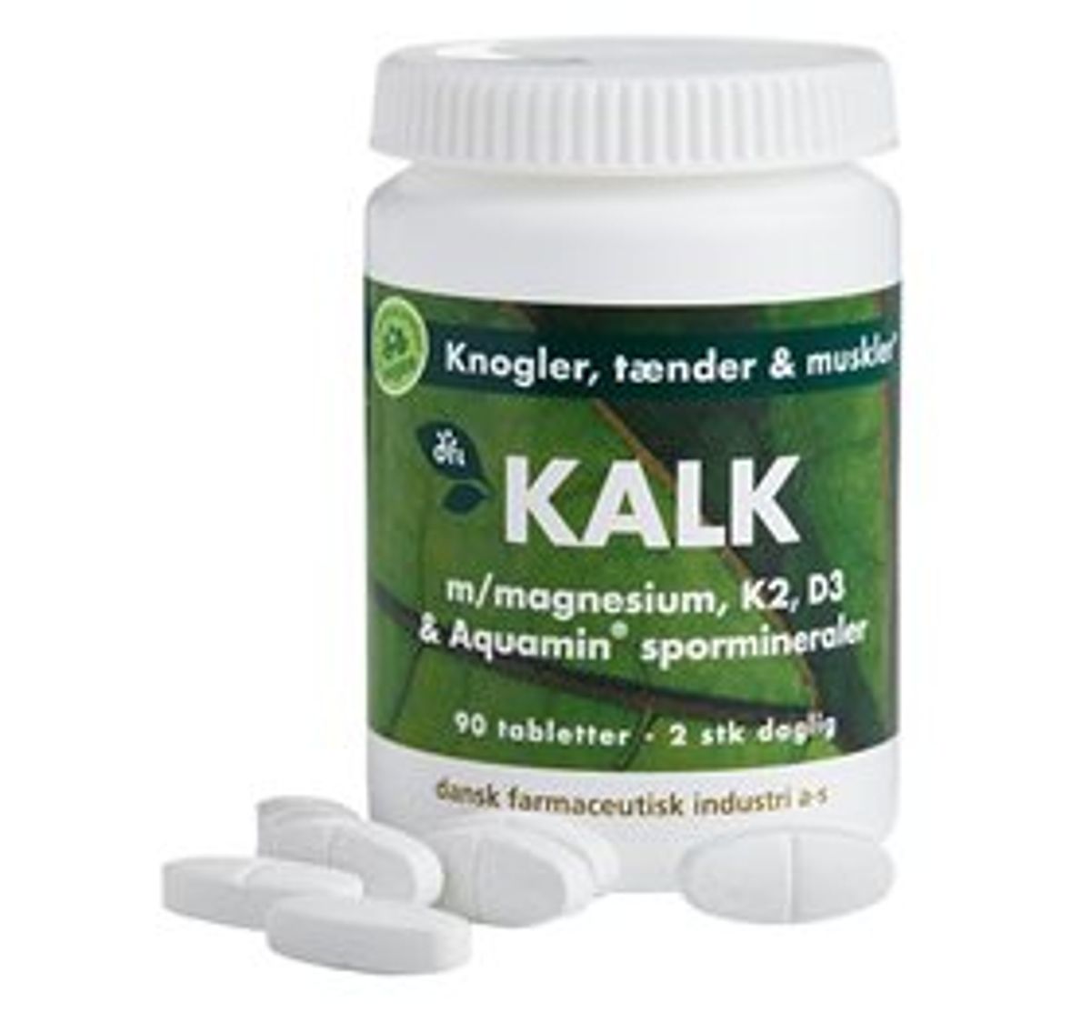 DFI KALK m. magnesium, K2, D3 & spormineraler 90 tab.