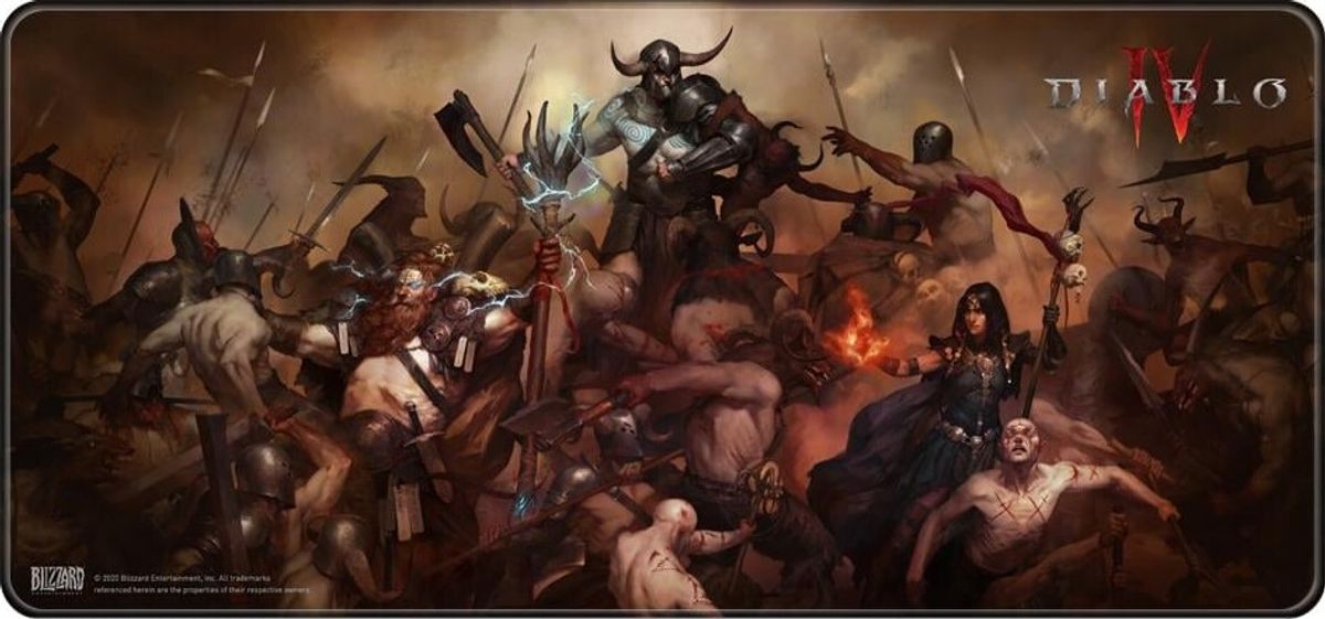 Diablo Iv - Desk Mat - Skrivebordsmåtte - Heroes - 90x42 Cm