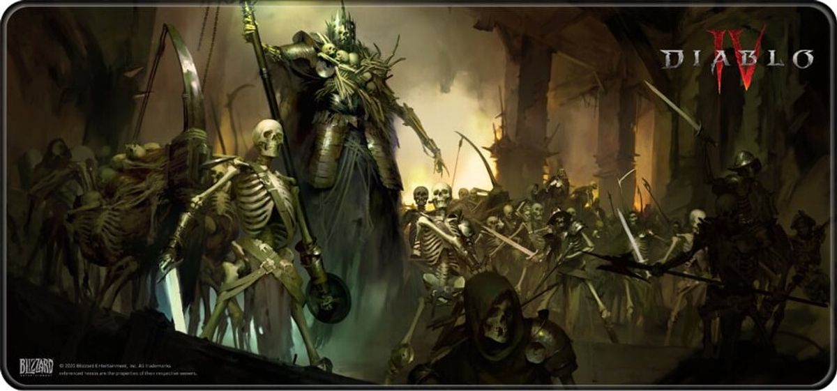 Diablo Iv - Desk Mat - Skrivebordsmåtte - Skeleton King - 90x42 Cm