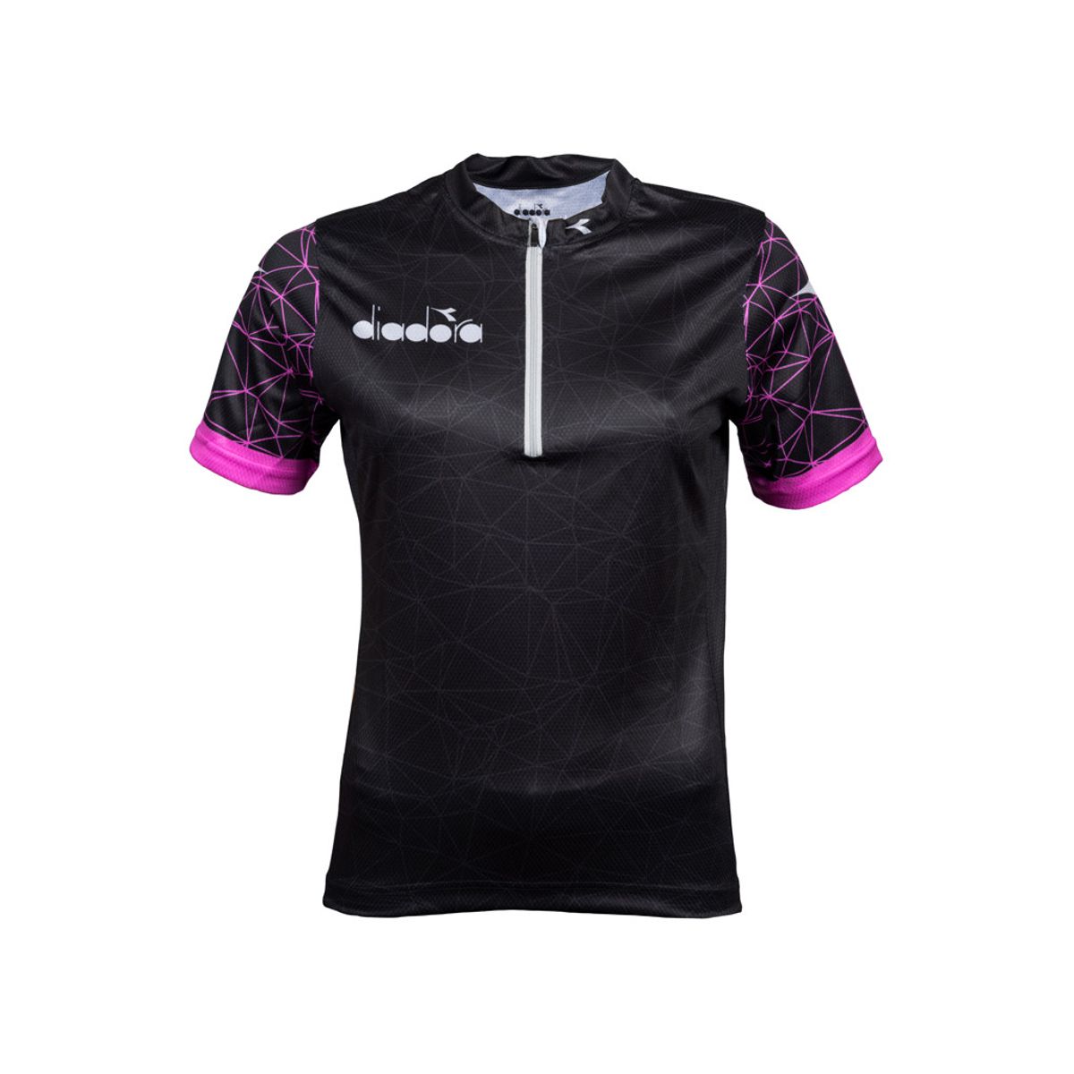 Diadora Agnes - Cykeltrøje med korte ærmer - Dame - Str. XL - Sort med Pink