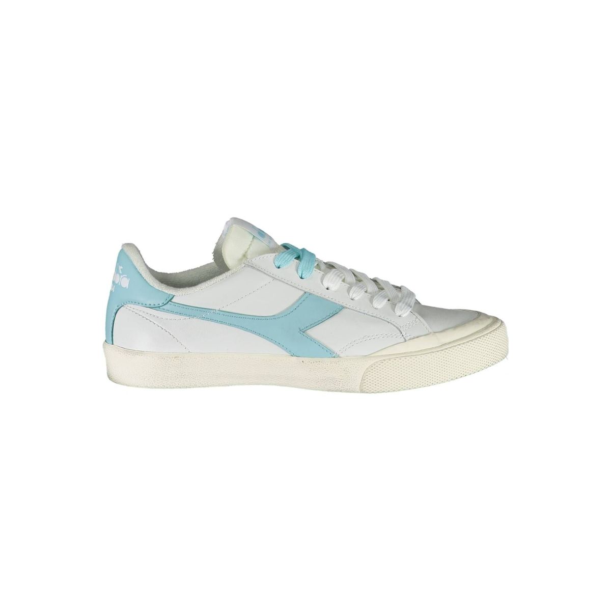 Diadora Chic White Lace-Up Sneakers with Contrasting Details